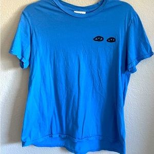 Clare V x Anthropologie le yeux (eyes) blue tshirt Women’s M